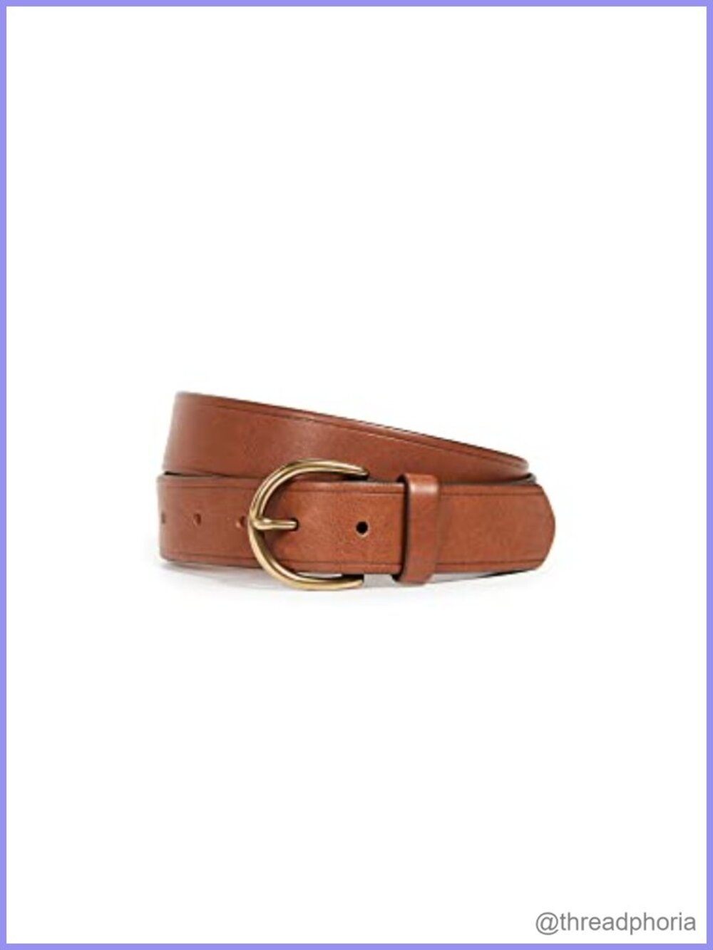 Madewell Perfect Leather Belt Gold-Tone Buckle 1.25in